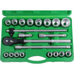 Zestaw narzędzi 3/4″ 21 elem, 19-50 mm, 12-kątne