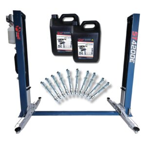 Podnośnik dwukolumnowy 4200KG BUSY SZEROKI 3310mm 2,2kW + olej MELL PRO