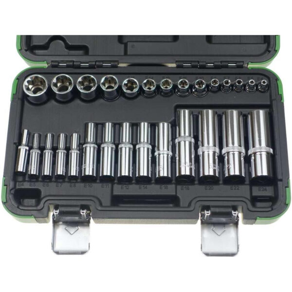 Nasadki Torx E 4-E24, 28 szt.