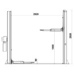 Podnośnik dwukolumnowy TAVISA 4500KG DOSTAWCZE + ADAPTERY