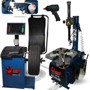 Montażownica do opon kół półautomatyczna MELL PRO WRS 300 230V + Wyważarka do kół automatyczna MELL PRO