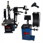 Montażownica do opon kół Automatyczna MIRELLO WRS 500 + 2-biegowa 26″ + ramię Run Flat MELL PRO + Wyważarka do kół automatyczna z laserem i monitorem MELL PRO