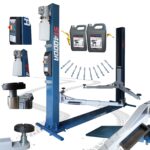 Podnośnik dwukolumnowy samochodowy z ramą 4T / 230V AUTOMAT