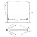 Podnośnik dwukolumnowy samochodowy z ramą 4T / 400V Mell PRO AUTOMAT