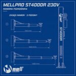Podnośnik dwukolumnowy samochodowy z ramą 4T / 230V AUTOMAT