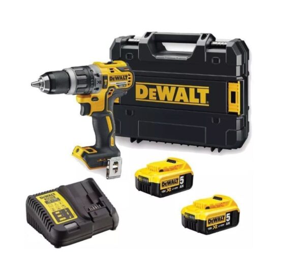 Wiertarko-wkrętarka z udarem DeWalt 18V XR 2 X 5Ah