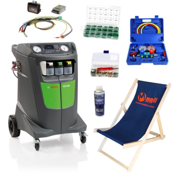 Stacja klimatyzacji Bosch ACS 663-P na R1234yf z drukarką + DODATKI