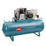 Kompresor dwutłokowy K 500-1000S 14 bar 7.5 KM/5.5 kW 400V 481 l/min 500 l – połączenie gwiazda-trójkąt