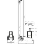 Podnośnik hydrauliczno pneumatyczny SNIT 20T | Hmin=215mm | SNIT S20-1