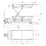 Podnośnik platformowy do baterii w autach elektrycznych1,5T  Uni-Lift B1500