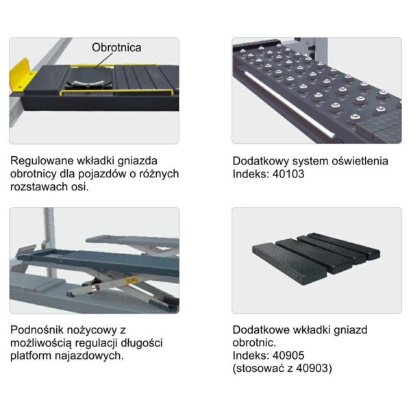 Podnośnik czterokolumnowy do geometrii 4,5t ProGear L410AWX