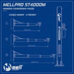 PODNOŚNIK Dwukolumnowy półautomatyczny 4000KG 400V 1900mm MELL PRO