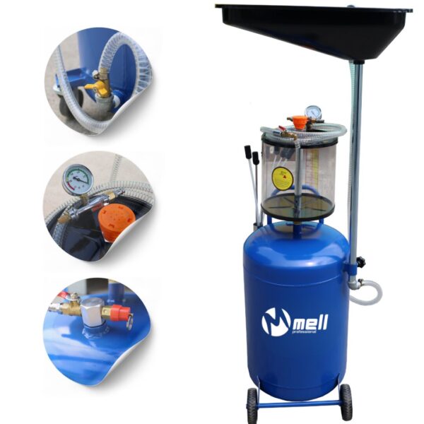 Podnośnik czterokolumnowy 5500KG 400V pod geometrię + Zlewarko-wysysarka 90L MELL PRO