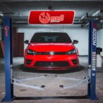 PODNOŚNIK Dwukolumnowy półautomatyczny 4000KG 230V 1900mm MELL PRO