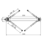 PODNOŚNIK Dwukolumnowy półautomatyczny 4000KG 400V 1900mm MELL PRO