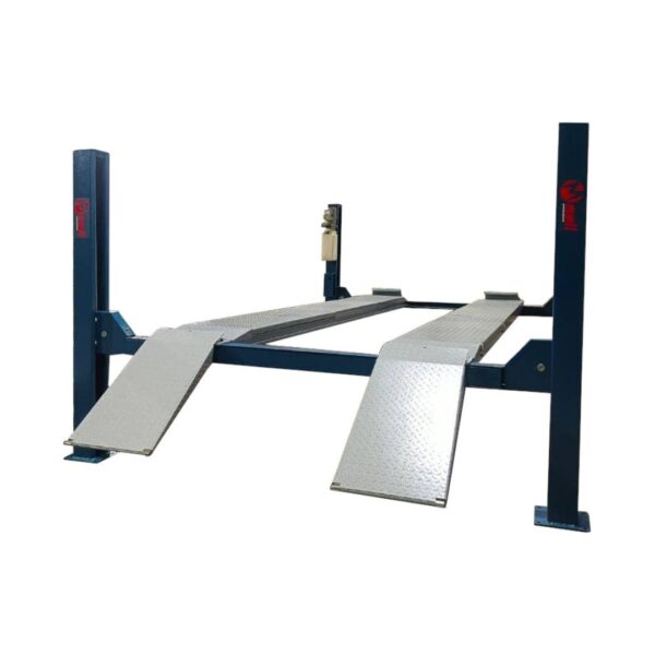 Podnośnik czterokolumnowy 5500KG 400V pod geometrię + Zlewarko-wysysarka 90L MELL PRO