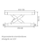 Podnośnik Czterokolumnowy 55500KG 400V 1800mm pod geometrię MELL PRO
