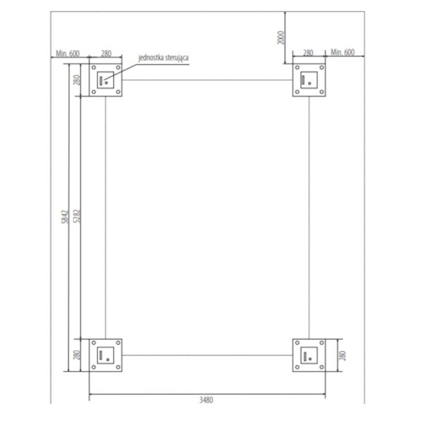 Podnośnik elektrohydrauliczny czterokolumnowy 5,5T pod geometrię NOWOŚĆ!