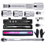 ZESTAW Klucz dynamometryczny + WALIZKA 28-210Nm 3 nasadki 17-21cm