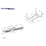 Podnośnik czterokolumnowy elektrohydrauliczny 400V 4T Weber