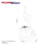 Montażownica do opon samochodowych 26″ z ramieniem RunFlat Weber