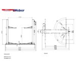 Podnośnik dwukolumnowy z ramą 4000kg 400V Weber