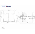 Podnośnik elektrohydrauliczny dwukolumnowy 4500kg 400V Weber