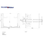 Podnośnik z ramą 6000kg dwukolumnowy 400V Weber