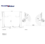 Podnośnik dwukolumnowy śrubowy 4000kg 400V Weber