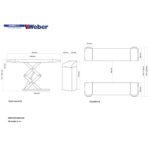 Naposadzkowy podnośnik nożycowy 3500KG 400V Weber
