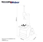 Montażownica do opon do felg do 24″ 230V Weber
