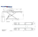 Podnośnik nożycowy 5T do geometrii kół 400V długie najazdy 5300mm Weber