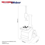 Montażownica do opon samochodów osobowych do felg o rozmiarze do 24″ Weber
