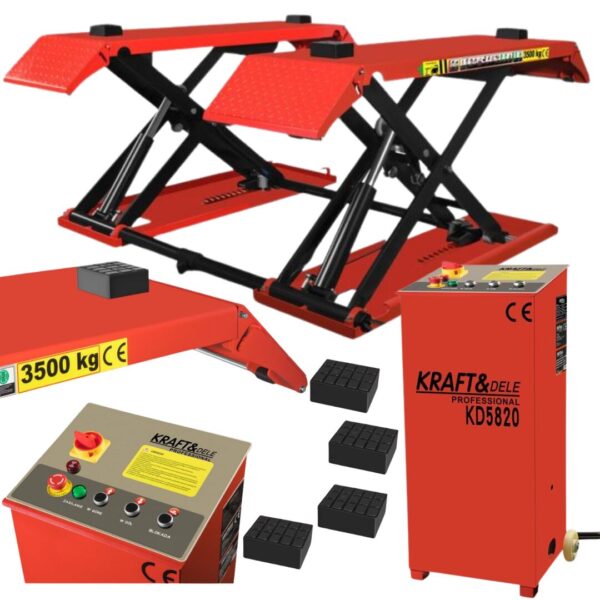 PODNOŚNIK NOŻYCOWY Automatyczny 3500kg 230V Kraft&Dele