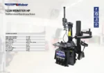Montażownica do opon samochodowych 1228 Monster i wyważarka do kół Precision-XL 3D Weber