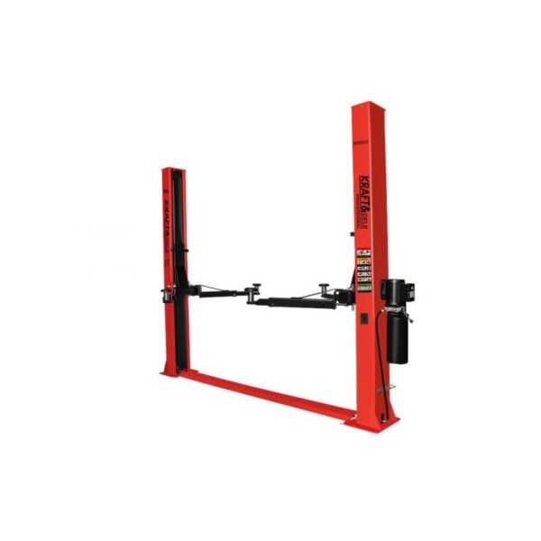 PODNOŚNIK Dwukolumnowy hydrauliczny PÓŁAUTOMATYCZNY – 400V 4000kg Kraft&Dele