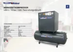 Kompresor warsztatowy wyciszony 400 V / 10 bar / zbiornik 500 l Weber