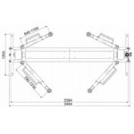 PODNOŚNIK dwukolumnowy elektrohydrauliczny z RAMĄ 4000KG 400V  3-stopniowe ramiona – BESTLIFT