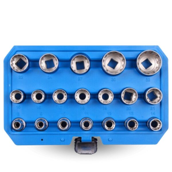 ZESTAW NASADEK MULTI 12-KĄTNYCH 8-32mm 1/2″ E-TORX CALOWE Magnus MGS13777