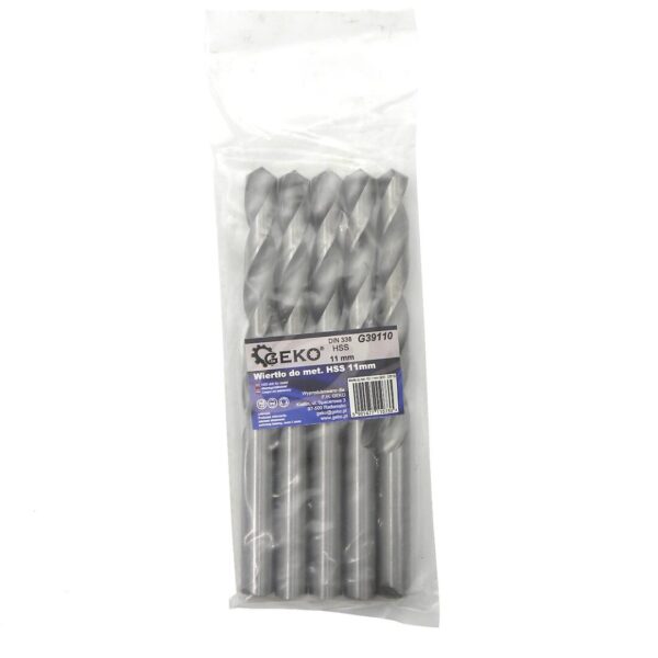 WIERTŁO do metalu HSS 11mm STAL mocowanie cylindryczne GEKO