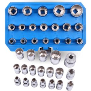 ZESTAW NASADEK MULTI 12-KĄTNYCH 8-32mm 1/2" E-TORX CALOWE Magnus MGS13777