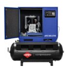 Cichy kompresor dwutłokowy APZ 900-270S 10 bar 7.5 KM/5.5 kW 611 l/min 270 l – połączenie gwiazda-trójkąt Airpress