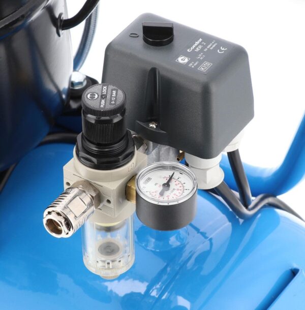 Cichy kompresor dwutłokowy L 100-50 8 bar 1 KM/0.74 kW 64 l/min 50 l Airpress