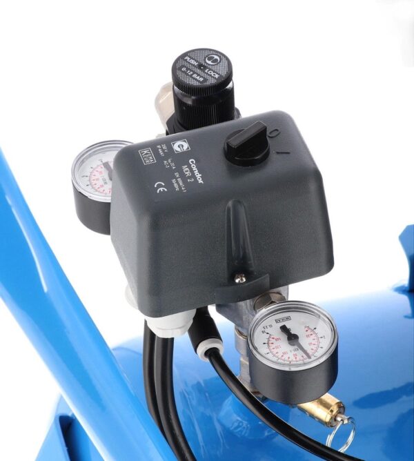 Cichy kompresor dwutłokowy L 100-50 8 bar 1 KM/0.74 kW 64 l/min 50 l Airpress