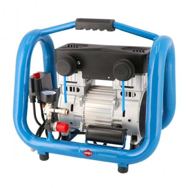 Mały kompresor bezolejowy dwutłokowy LMO 4-170 10 bar 1.5 KM/1.1 kW 90 l/min 4 l cichy Airpress