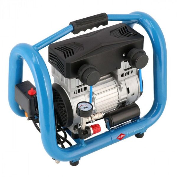 Mały kompresor bezolejowy dwutłokowy LMO 4-170 10 bar 1.5 KM/1.1 kW 90 l/min 4 l cichy Airpress