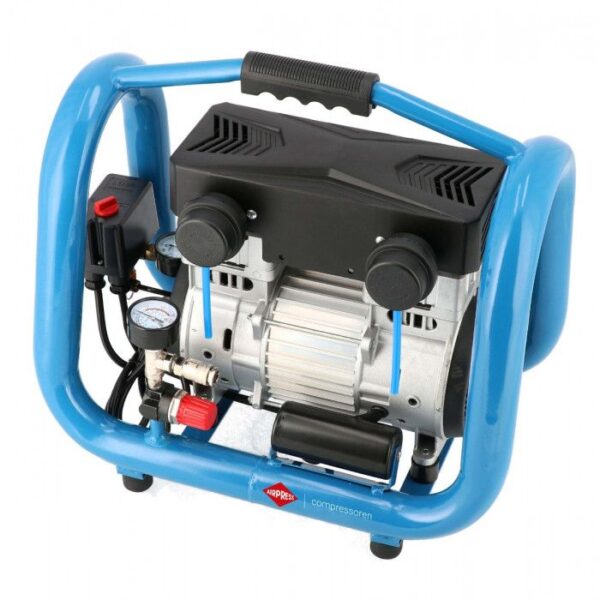 Mały kompresor bezolejowy dwutłokowy LMO 4-170 10 bar 1.5 KM/1.1 kW 90 l/min 4 l cichy Airpress