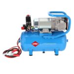Cichy kompresor bezolejowy dwutłokowy DC 24-225/15 10 bar 0.75 KM/0.55 kW 24V 180 l/min 15 l Airpress