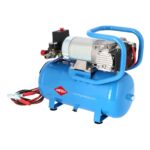 Cichy kompresor bezolejowy dwutłokowy DC 24-225/15 10 bar 0.75 KM/0.55 kW 24V 180 l/min 15 l Airpress