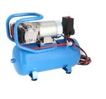 Cichy kompresor bezolejowy dwutłokowy DC 24-225/15 10 bar 0.75 KM/0.55 kW 24V 180 l/min 15 l Airpress